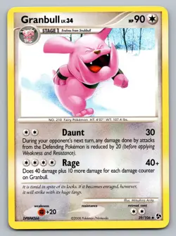 Pokemon TCG Great Encounters Granbull 39/106 - Image 1
