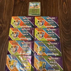 Pokemon Day Bulbasaur Promo & Lot of 8 Series 4 & 7 Sealed Prize Booster Packs - Image 1