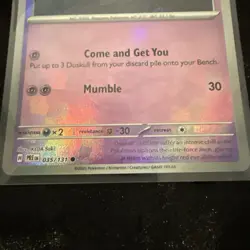Pokemon Duskull #035/131 Prismatic Evolutions Poke Ball Holo NM - Image 5