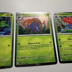 Pokemon TCG Oddish 001 Gloom 002 & Vileplume 003 Cosmo Holo Promo Set Of 3 NM - Image 3