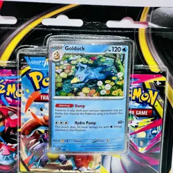 Pokemon TCG - Mega Evolution 3 Pack Blister - Golduck Promo - Factory Sealed - Image 2