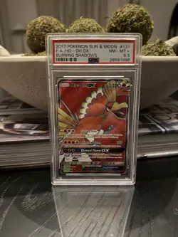 Pokemon PSA 8.5 Ho-Oh GX (Full Art) 131/147 Sm-Burning Shadows Holo 2017 - Image 1