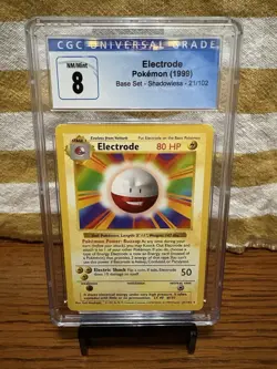 Electrode 021/102 Base Set (Shadowless) 1999 CGC 8 Nm/Mint Pokemon - Image 1
