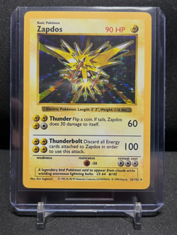 Zapdos 16/102 Holo Rare Pokemon 1999 Shadowless Base Set LP - Image 1