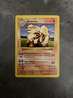 Arcanine #23/102 (Base Set) - Pokemon TCG - Shadowless Uncommon - LP - Image 1