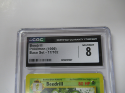 1999 Pokemon Base Set Beedrill 17/102 CGC 8 - Image 2