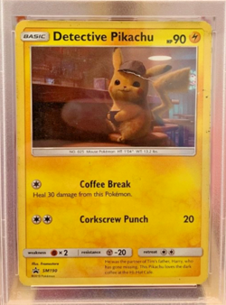 2019 pokemon black star promo detective pikachu holo #sm190 PSA 1 POP 4 - Image 2
