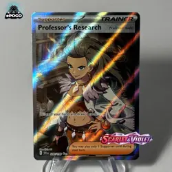 Professor’s Research 240/198 Full Art Pokemon TCG Scarlet & Violet Base Set MINT - Image 1