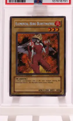 2007 Yu-Gi-Oh! E-Hero Burstinatrix Elemental Hero Coll. 1 EHC1-EN002 PSA 7 NM - Image 2