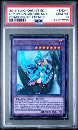 2016 Yu-gi-oh! Dark Magician Girl Dragon Knight DRL3-EN044 PSA 10 - Image 1