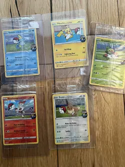 Pokemon Futsal On The Ball Football Complete Set, 5 Promo Cards All Sealed - Image 1