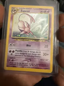 Pokemon Espeon Neo Discovery TCG 1/75 Holo Card - Image 1