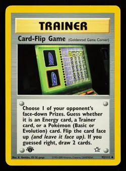Card-Flip Game Goldenrod Corner 92/111 1st Edition Neo Genesis Pokemon Card - Image 1