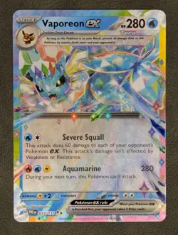 Vaporeon ex - 023/131 Pokemon TCG Double Rare SV: Prismatic Evolutions Near Mint - Image 1