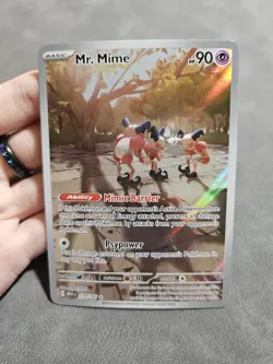 Pokemon TCG Mr. Mime 179/165 Illustration Rare Holo - Scarlet & Violet 151 - NM - Image 3