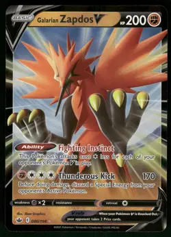Galarian Zapdos V 080/198 SWSH06: Chilling Reign Pokemon - Image 1