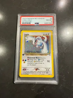 2000 Pokemon Neo Genesis Lugia 1st Edition Holo #9 PSA 8 - Image 1