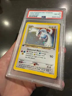 2000 Pokemon Neo Genesis Lugia 1st Edition Holo #9 PSA 8 - Image 4