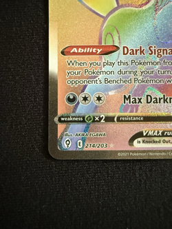 Umbreon VMAX 214/203 Evolving Skies Secret Rare Holo NM Pokemon - Image 5
