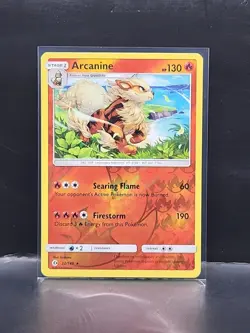 Pokemon TCG Arcanine Sun & Moon Base Set 22/149 Reverse Holo Holo Rare NM - Image 1