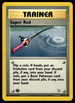 Pokemon TCG Neo Genesis 1st Edition #103/111 Super Rod LP+ - Image 1