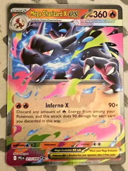 Mega Charizard X ex 2025 Pokemon Phantasmal Flames #13 Double Rare (B) - Image 1