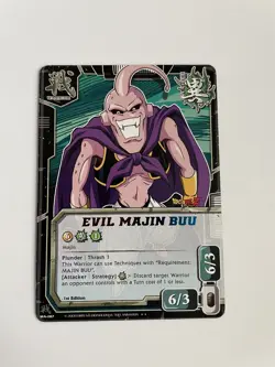 Evil Majin Buu 1st Edition Warrior card WA-187 2008 Bandai Dragon Ball Z ccg tcg - Image 2