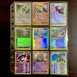 Pokemon Collection Mixed 🔥 Lot of Cards w/ Binder Page - Image 1