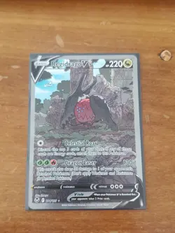 Pokemon TCG Regidrago v Ultra Rare Holo Silver Tempest Card 184/195 - Image 3