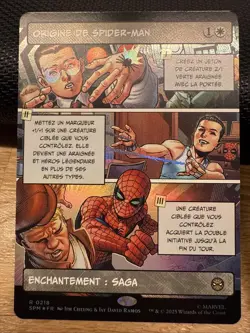 MTG SPM Borderless Panel — Origin of Spider-Man FOIL FR — NM French - Image 1