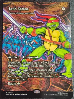 MTG Leo's Katana / Sword of Sinew and Steel (Borderless Source), NM/Unplayed - Image 1