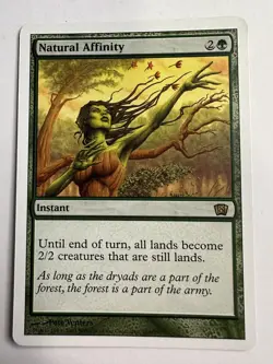 MTG Magic The Gathering Eighth 8th Edition Natural Affinity Rare LP - Image 1