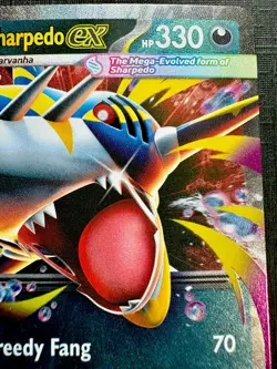 Pokemon TCG: 2025 Mega Sharpedo Ex 061/094- DOUBLE RARE HOLO-Phantasmal Flames - Image 2