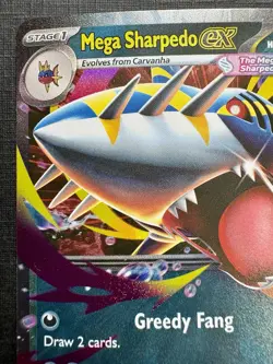 Pokemon TCG: 2025 Mega Sharpedo Ex 061/094- DOUBLE RARE HOLO-Phantasmal Flames - Image 5