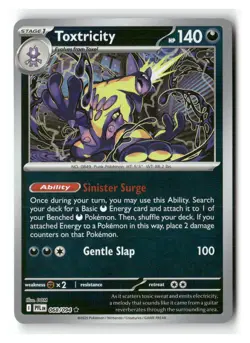 Toxtricity 068/094 Rare Phantasmal Flames Pokemon Near Mint - Image 1
