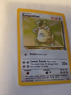 Pokemon Card TCG Kangaskhan 5/64 Jungle Holographic Rare Unlimited 1999 Vintage - Image 3
