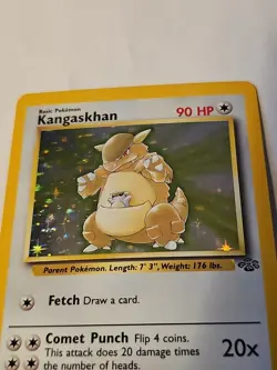 Pokemon Card TCG Kangaskhan 5/64 Jungle Holographic Rare Unlimited 1999 Vintage - Image 4