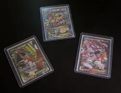 3 Pokemon Groudon Playing Cards - Primal 151/160 - EX 15/34 - EX 150/150 -Played - Image 1