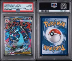 2025 POKEMON MEP EN-ME BLACK STAR PROMO #023 MEGA CHARIZARD X EX PSA 10 - Image 3