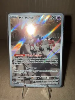 Pokemon TCG Mr. Mime Scarlet & Violet Holo Illustration Card 179/165 - Image 1