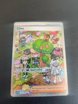 Pokemon TCG - Clive Special Illustration Rare Holo 236/091 Paldean Fates SIR - Image 1