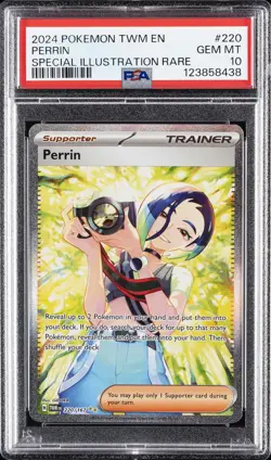 2024 POKEMON TWM EN-TWILIGHT MASQUERADE SPECIAL ILLUSTRATION RARE PERRIN PSA 10 - Image 1
