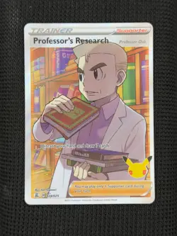 Professor's Research (Professor Oak) 024/025 Rare Ultra Celebrations Pokemon NM - Image 1