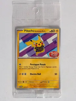 Pikachu Berkemeja Batik 154/SV-P Indonesia Journey Promo Sealed Pokemon Card - Image 1