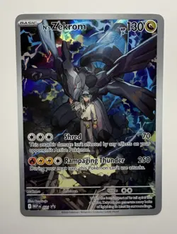Pokemon N's Zekrom Full Art PROMO Holo Basic Card 130 HP MEP 031 2026 - Image 1
