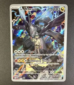 Pokemon N's Zekrom Full Art PROMO Holo Basic Card 130 HP MEP 031 2026 - Image 2