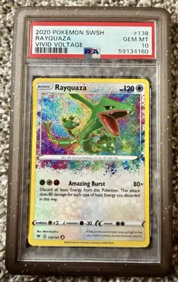 🔥 PSA 10 GEM MINT Rayquaza #138– Amazing Rare – Vivid Voltage 🔥 - Image 1