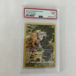 2022 POKEMON SWORD & SHIELD LOST ORIGIN #TG05 FULL ART/PIKACHU PSA 9 - Image 1