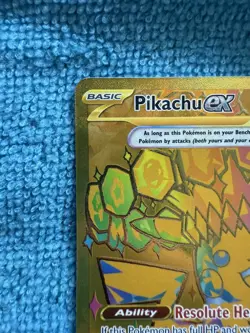 Pokemon TCG English Prismatic Evolutions Pikachu ex Hyper Rare Gold 179/131 NM - Image 3