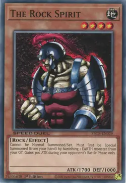 Yugioh The Rock Spirit SBCB-EN029 Speed Duel Common NM ] - Image 1